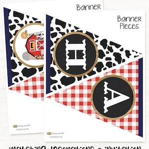 Farm Birthday Banner, Farm Birthday Party Decorations, Barnyard ...