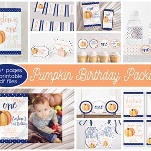 Little Pumpkin Birthday Party Decorations, Pumpkin First Birthday, Pumpkin 1st Birthday, Boy Birthday, Fall Birthday, Invitation, Printable