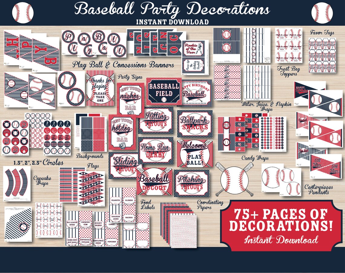 Baseball Birthday Party Decorations Baseball Birthday | Etsy