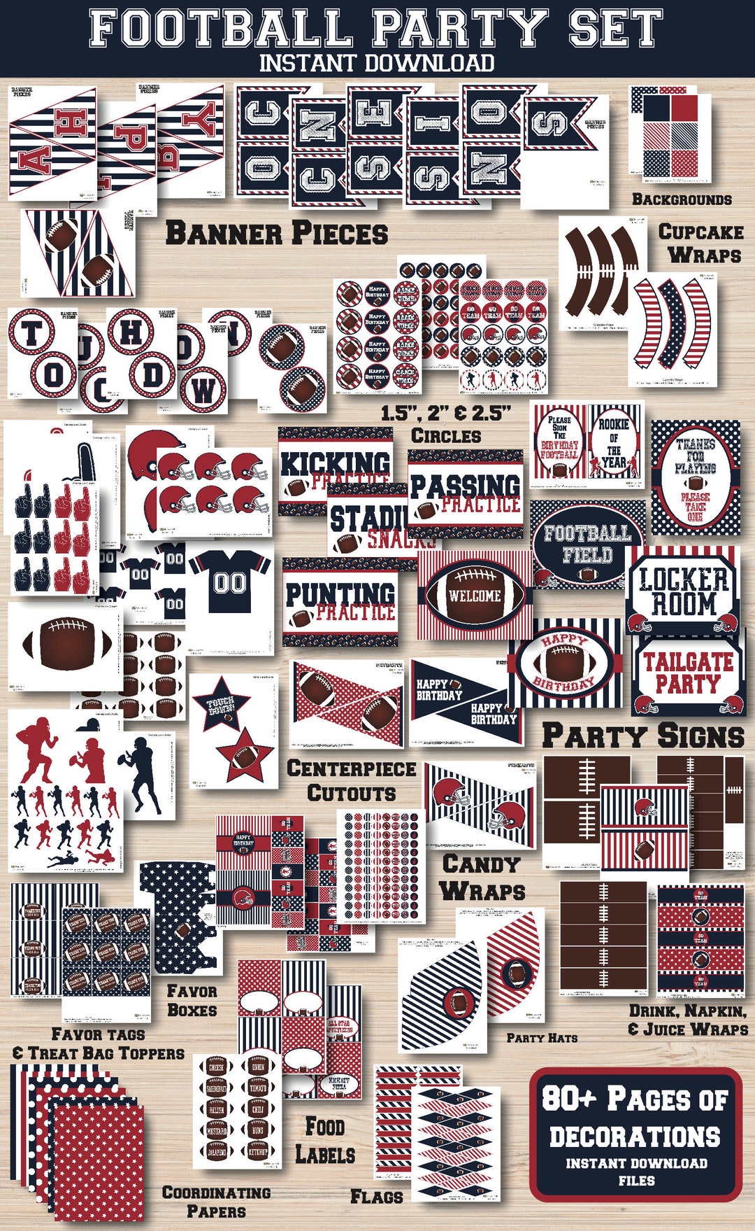 Football Birthday Party Decorations, Sports Birthday Party Decorations ...