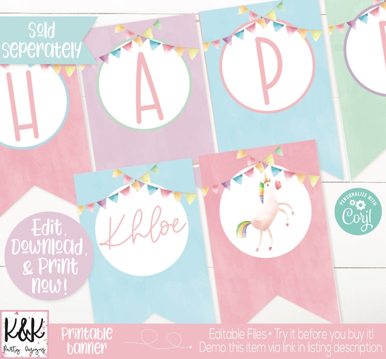 Unicorn Food Labels Unicorn Buffet Cards Unicorn Place - Etsy