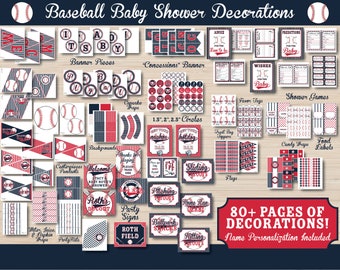 Baseball Baby Shower Decorations, Baseball Party Decorations, Coed Baby Shower Decorations, Sports Baby Shower Decorations, Boy Baby Shower