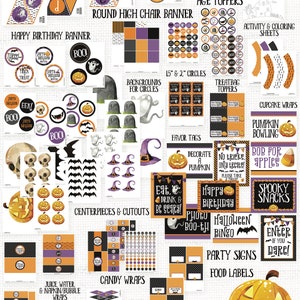 Halloween Birthday Party Decorations, Halloween Party Printable ...