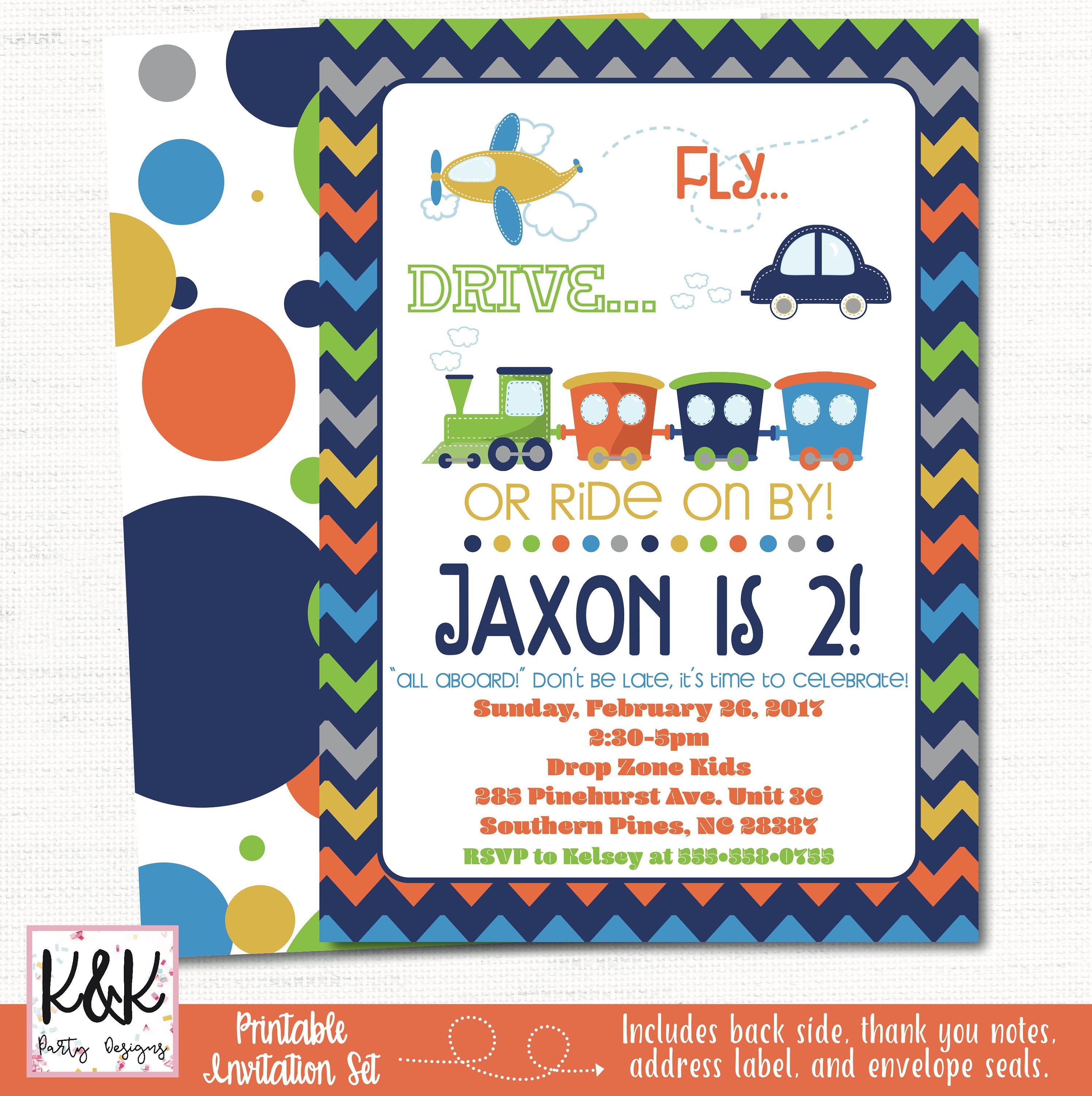 8 All Aboard Invitations /& Envelopes Boys Trains Birthday Party Supplies Invites