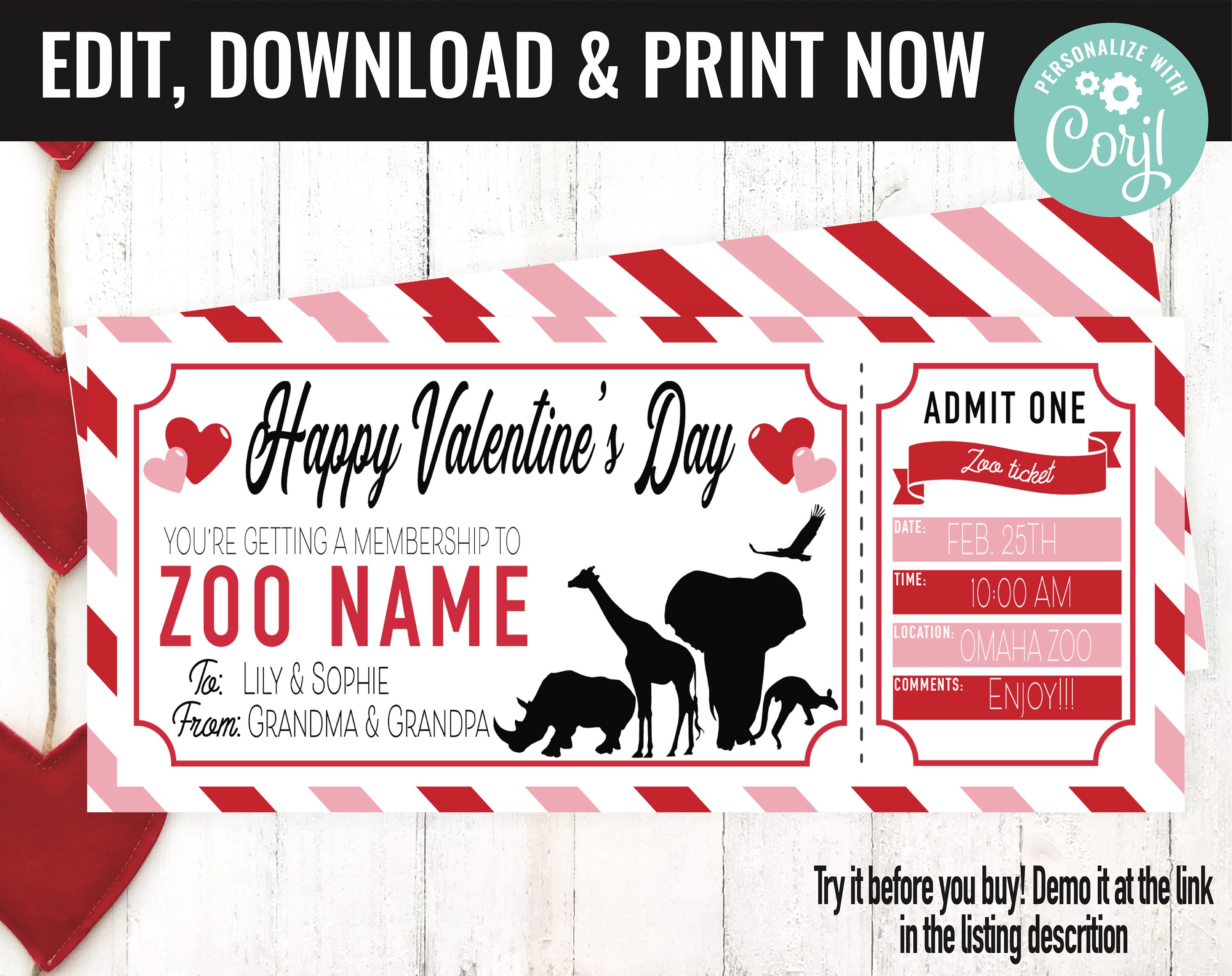 Voucher Zoo - Etsy