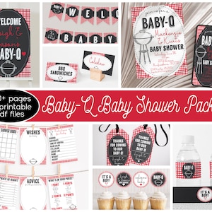 Baby Q Baby Shower Decorations, Baby Q Invitation, BBQ Baby Shower, Couples Baby Shower Decorations, Coed Baby Shower, Personalized Decor