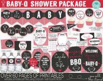 Baby Q Baby Shower Decorations, Baby Q Invitation, BBQ Baby Shower, Couples Baby Shower Decorations, Coed Baby Shower, Baby-Q Baby Shower