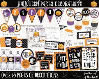 Halloween Party Decorations, Halloween Party Supplies, Kids Halloween, Halloween Printable, Halloween Banner, Halloween Signs, Pumpkin