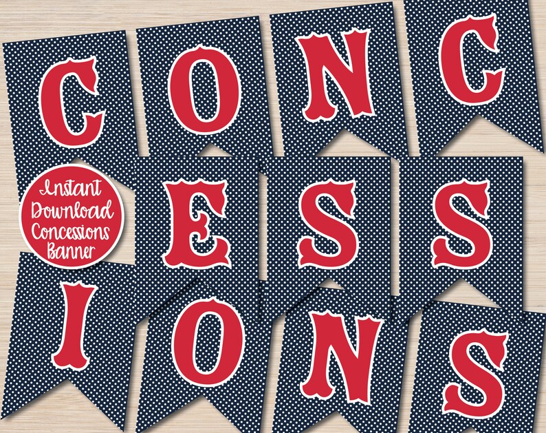 Concessions Banner Baseball Concession Stand Banner Football Etsy