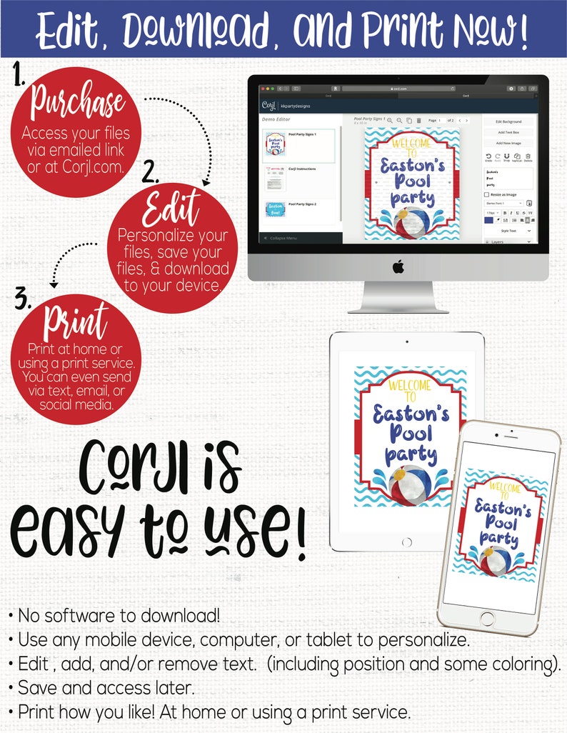 Pool Party Signs Pool Party Signs Pool Party Etsy