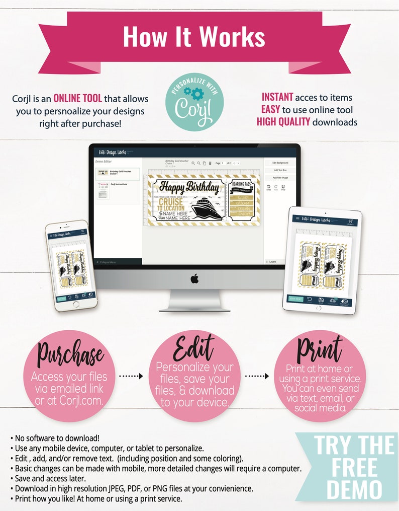 Anniversary Cruise Trip Ticket Surprise Gift Voucher Boarding Etsy UK