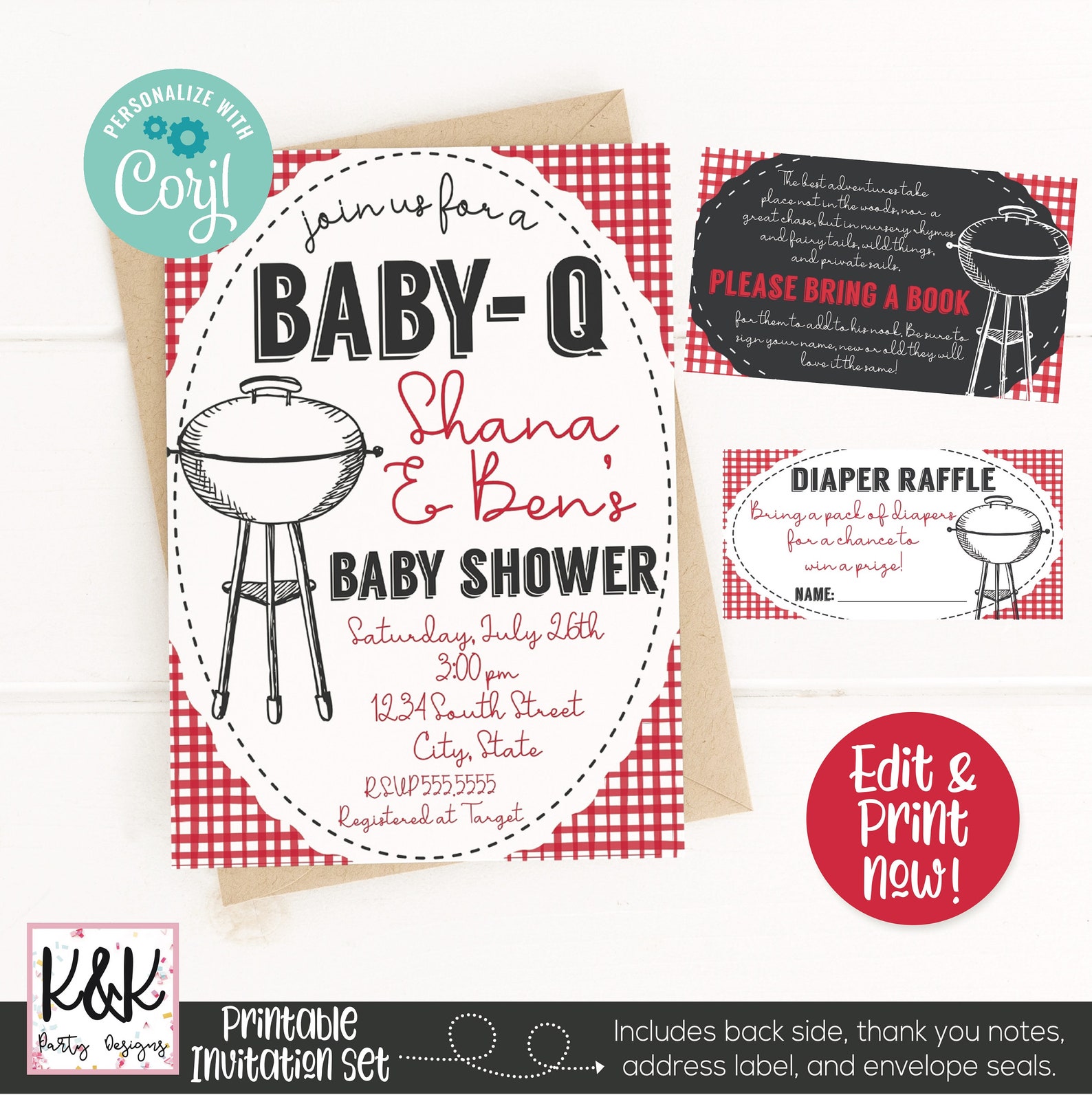 Baby Q Baby Shower Signs Baby Q Party Signs Baby Q Welcome - Etsy