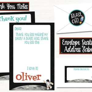 Outer Space Party Signs, Outer Space Birthday Party Decorations, Space Welcome Sign, Outer Space Printable, Rocket Ship Sign, Astronaut Sign bild 9