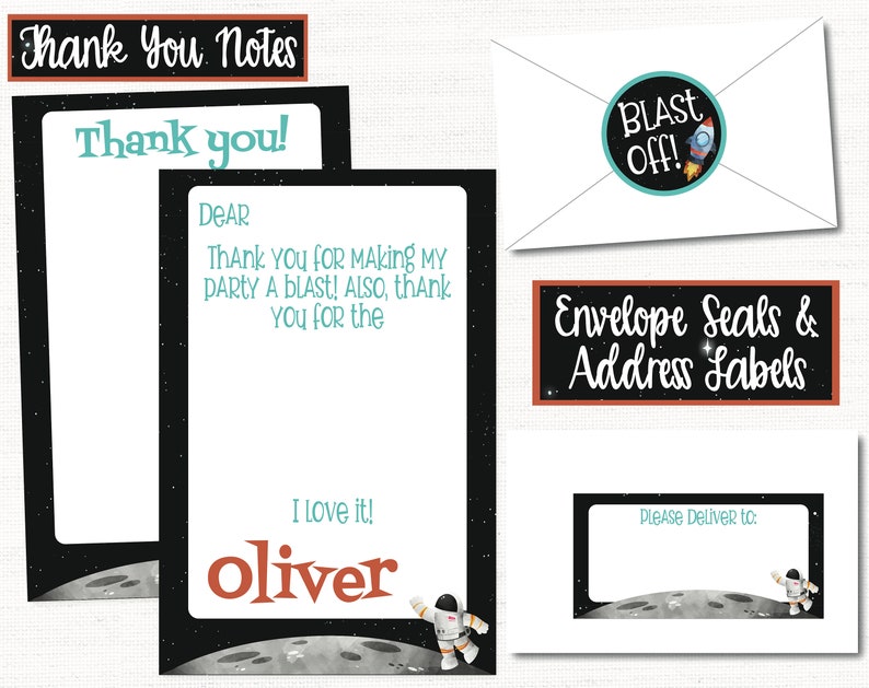 Outer Space Party Signs, Outer Space Birthday Party Decorations, Space Welcome Sign, Outer Space Printable, Rocket Ship Sign, Astronaut Sign bild 9