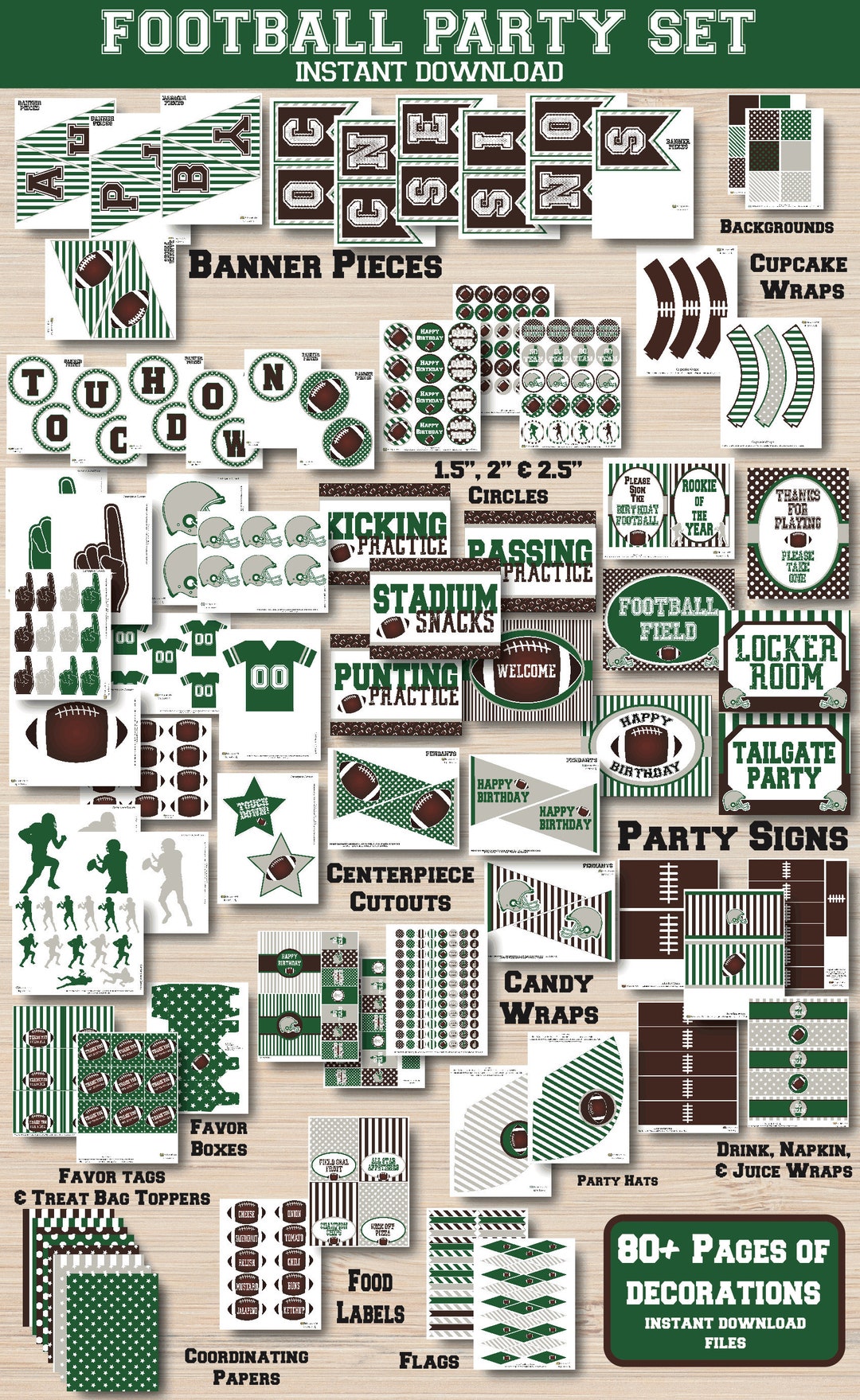 Football Birthday Party Decorations, Sports Birthday Party Decorations ...