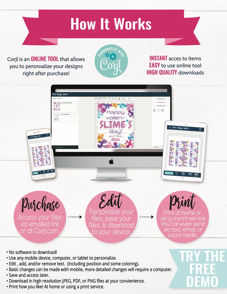 Printable Valen Slime Printable Valentine Tag Card, Kids Valentines Day Card, Will You ...