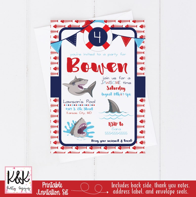 Shark Water Bottle Labels, Shark Drink Labels, Shark Birthday Party Decorations, Shark 1st Birthday, First Birthday, Summer Pool Party Decor image 8