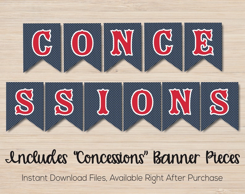 Concessions Banner Baseball Concession Stand Banner Football Etsy