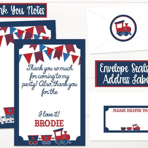 Train Birthday Party Printable Decorations, Train Party, Train Birthday ...