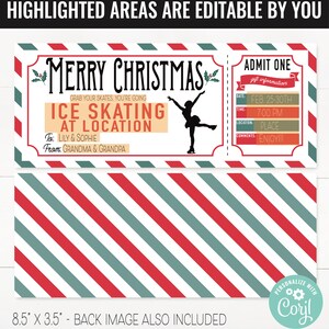 Christmas Ice Skating Lessons Surprise Gift Voucher, Figure Skating ...