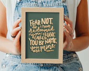 Isaiah 43:1 Bible Verse Art Print (Digital Download)