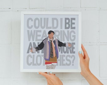 Could I BE wearing any more clothes? Friends Joey and Chandler - Digital Art Print