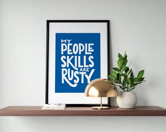 My People Skills are Rusty - Castiel Supernatural Quote Illustration - Digital Download