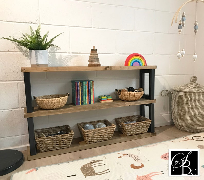 Toy Storage Shelf Children Wall Shelves Solid Wooden Natural Etsy UK