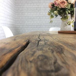 Industrial Dining Table Rustic solid wood Kitchen Bench Set farmhouse Reclaimed Restaurant Metal Bespoke Custom Handmade Britain UK A-Frame image 3