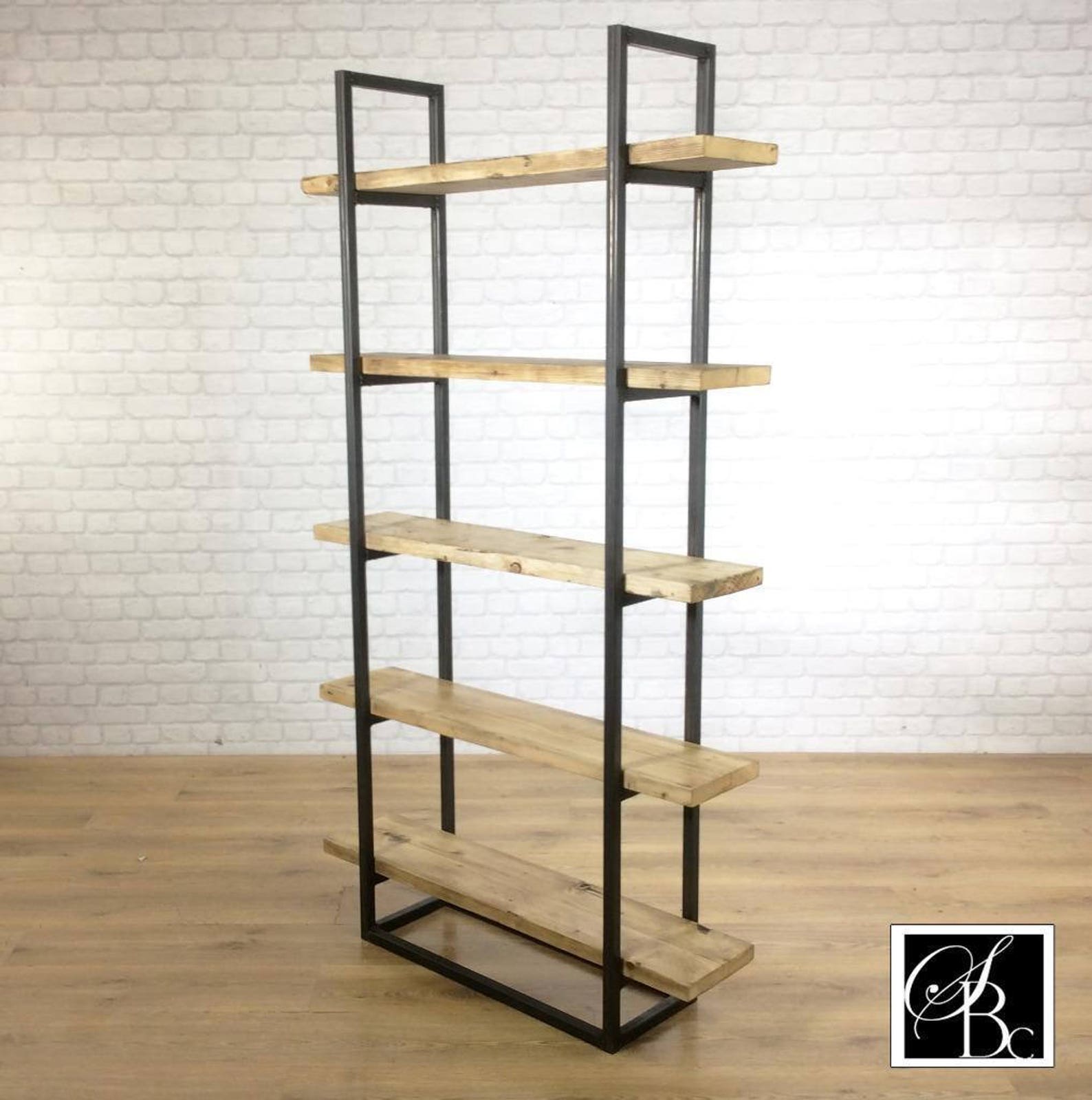 Industrial Retro Bookcase Unit Vintage Metal Reclaimed Solid Etsy UK
