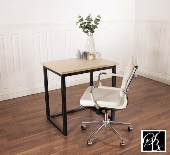 Industrial Desk Plywood Birch Wooden Computer Workstation Office