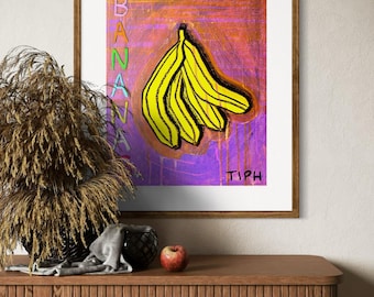 Bananas. by Tiph de Fleur:  Matte Paper Printed Art Poster