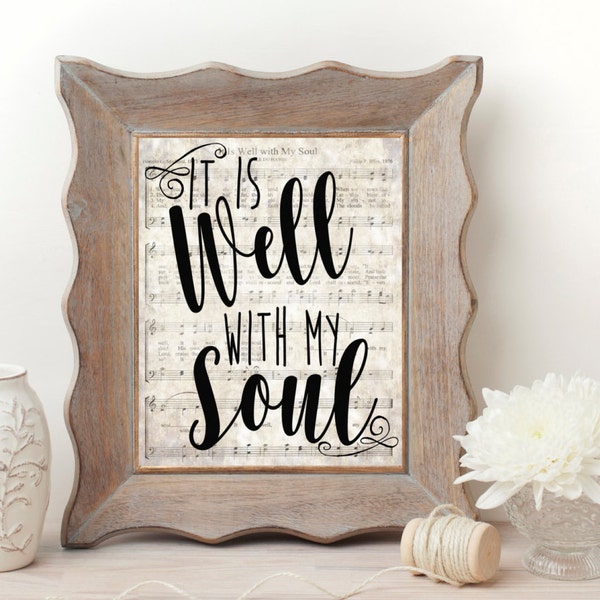It Is Well With My Soul Hymn Wall Art