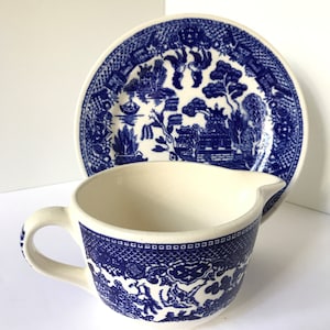 Vintage Blue Willow Creamer and B&B Plate *MISMATCHED* Vintage Dishware