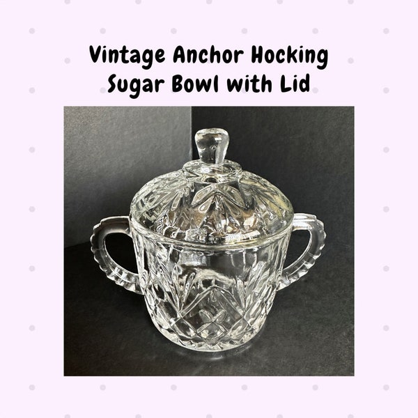 Vintage Anchor Hocking PINEAPPLE Sugar with Lid Vintage Glassware