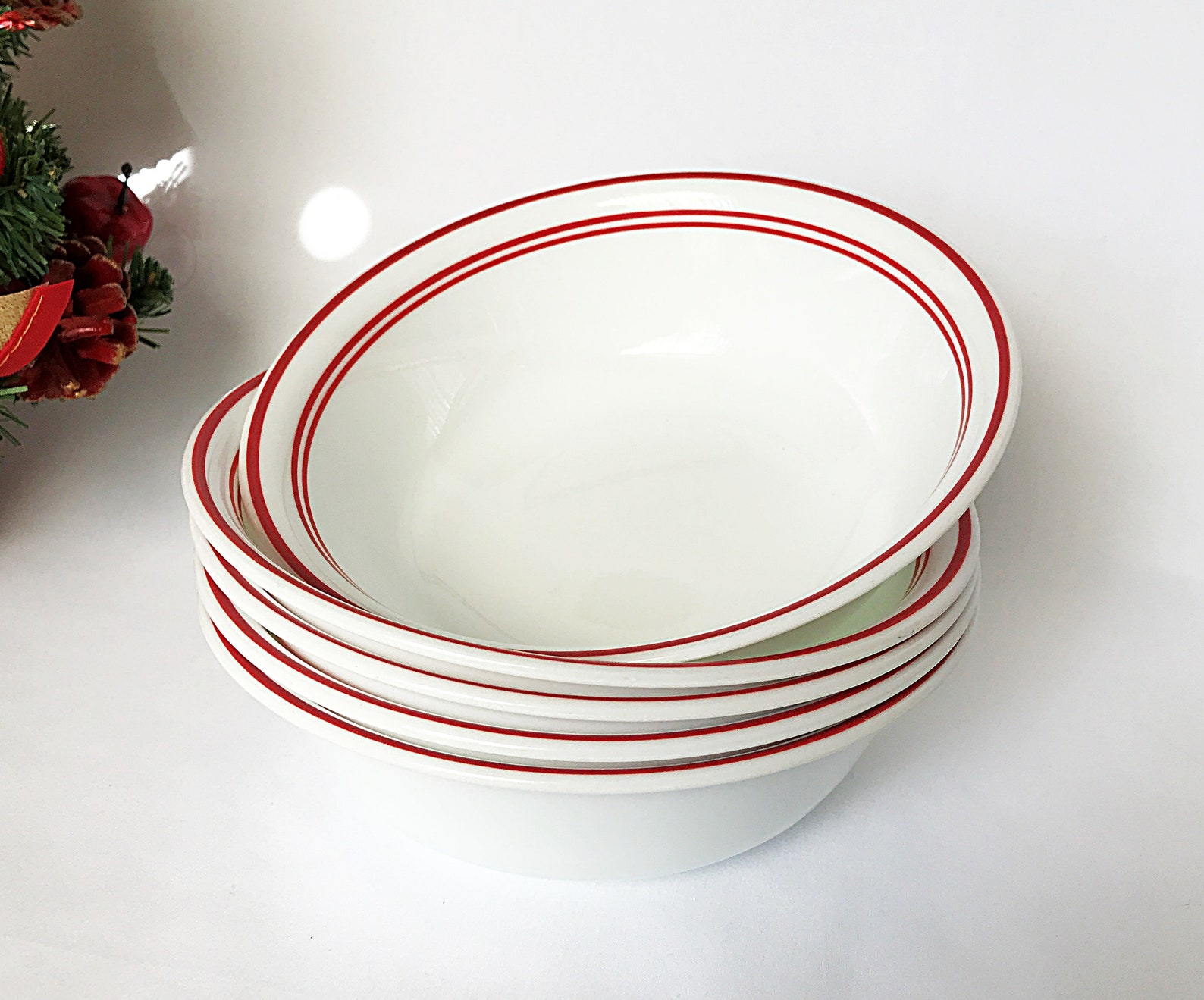 Corelle Classic Cafe Red Plates Bowls Replacements Red Etsy
