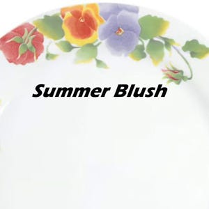4 Corelle SUMMER BLUSH &quot;PANSY&quot; Tumblers Pink Yellow Blue Pansies Vintage Dinnerware Drinkware