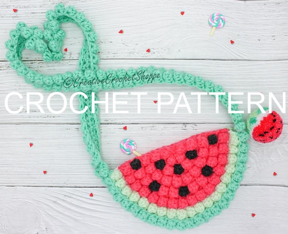 Monedero de sandia dulce PATRON DE CROCHET Etsy Mexico