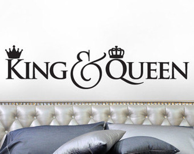 King and Queen Wall Decal Etsy