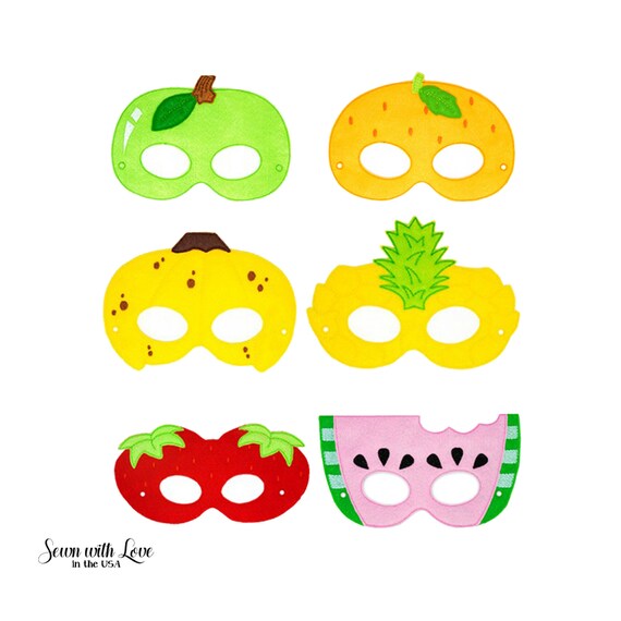 Fruit Face Masks Apple Masks Orange Mask Pineapple Mask Etsy