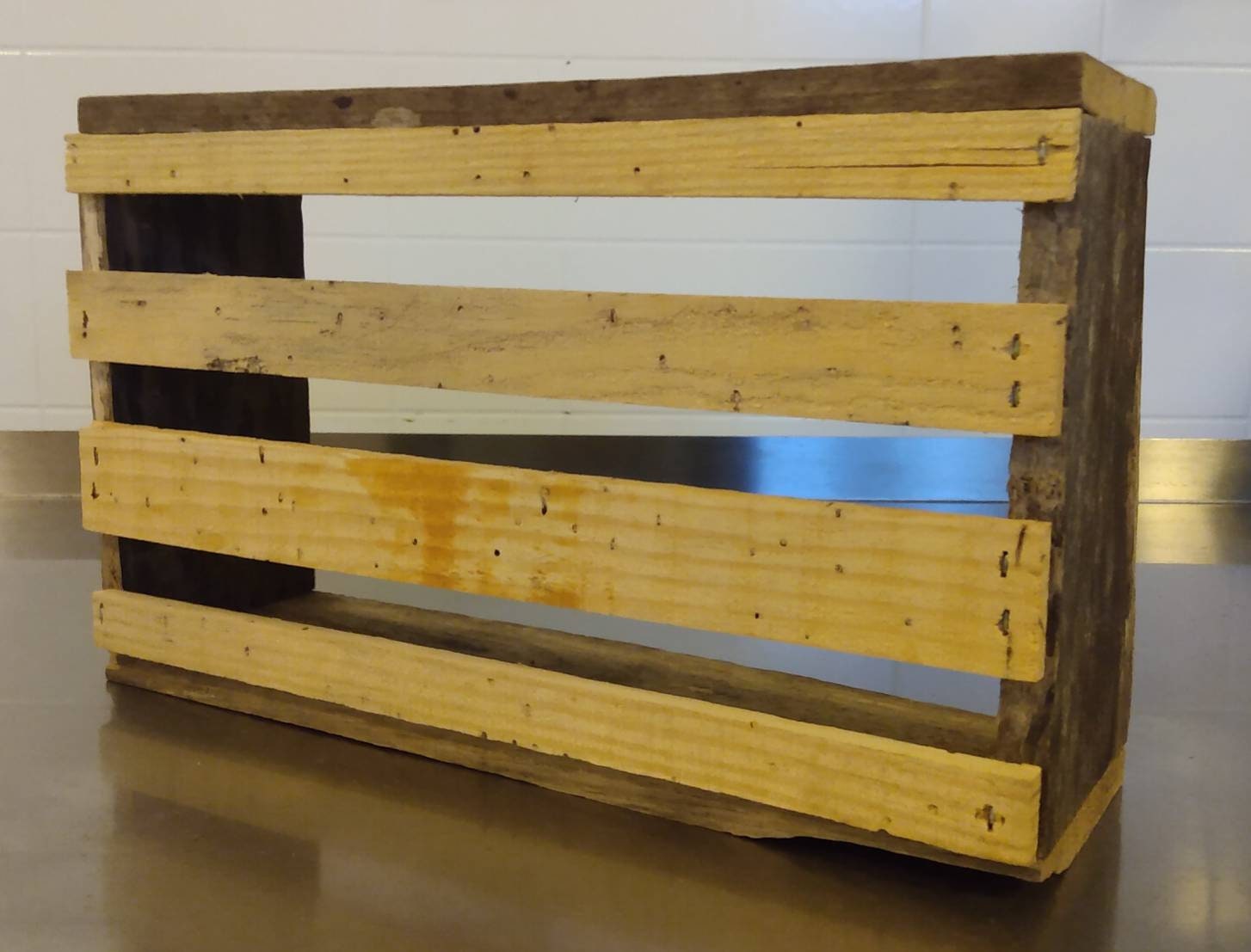 Caja de paletas de madera rústica 12 x7 1/2x3 | Etsy