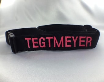 Luggage Strap - 1 1/2" wide - Personalized, Embroidered - 12 colors to choose from