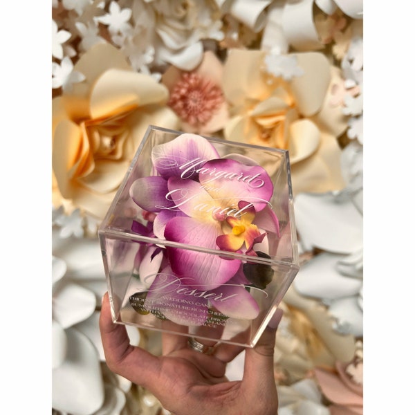 3D Orchid Cube Menu / Customizable