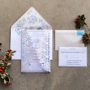 Winter Wonderland Invitation/ Quiceanera Invitation / Sweet 16 Invitation Card/ Invitation Card/ Wedding Invitation