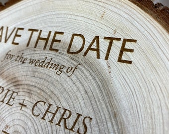 Wood Save the Date/