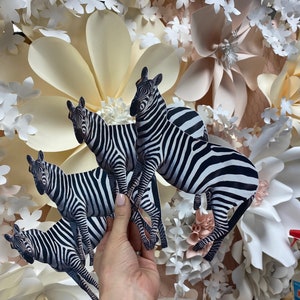 Zebra Menu/ Die Cut Cardstock Zebra Menu/ Zebra Birthday Party/ Zebra Baby Shower/Safari Baby Shower
