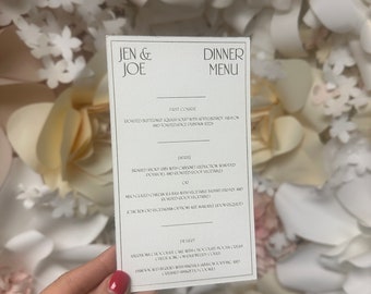 Digital Gold Foil Menu