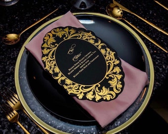 Gold Foil Luxe Menu/ Oversized Menu