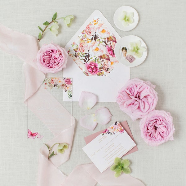 Butterfly Acrylic Invitation Etsy