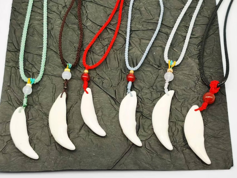 Ethical Real Wolf Tooth Pendant – Handcrafted Bone Necklace, Gothic ...